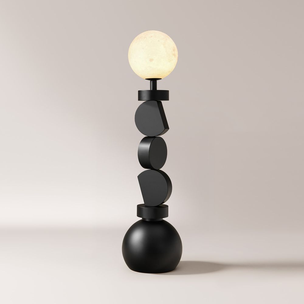 54" Floor Lamp with designed frame