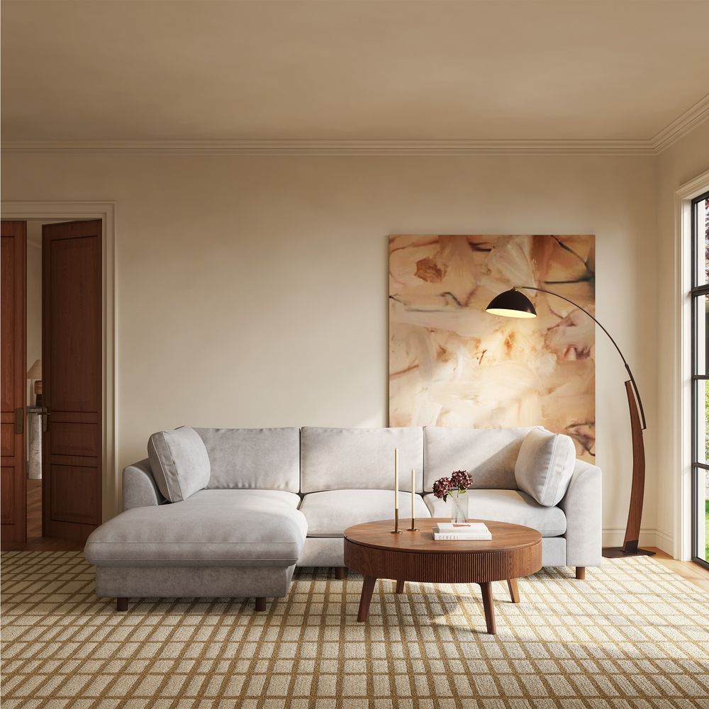 solid wooden arc floor lamp