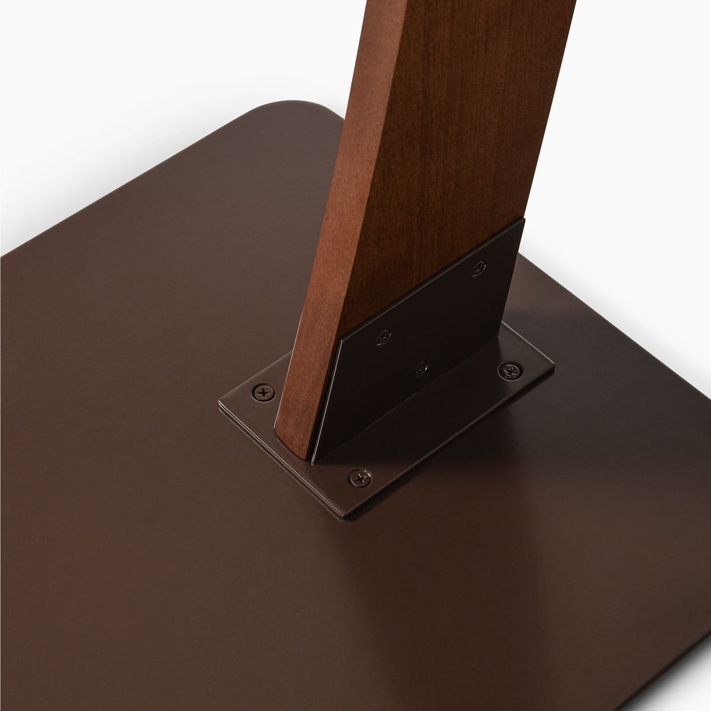 solid wooden arc floor lamp