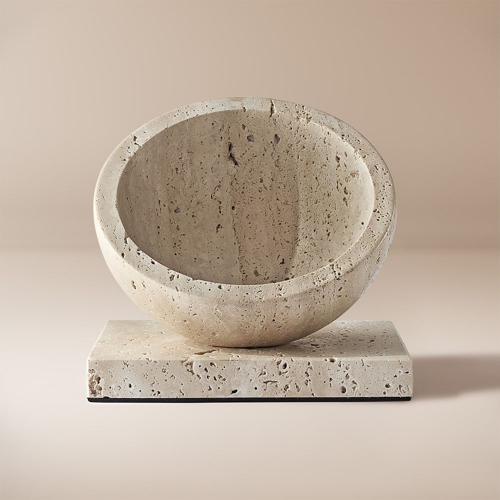 Travertine objects round
