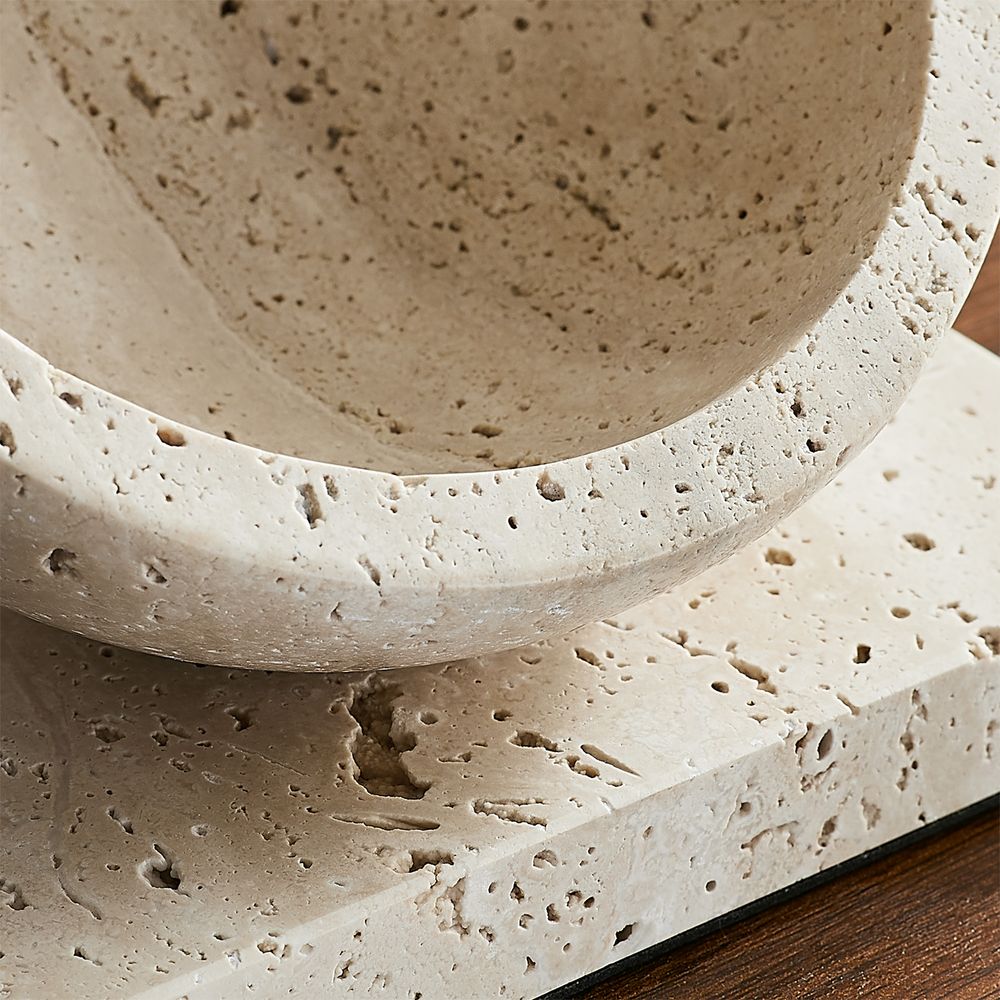 Travertine objects round