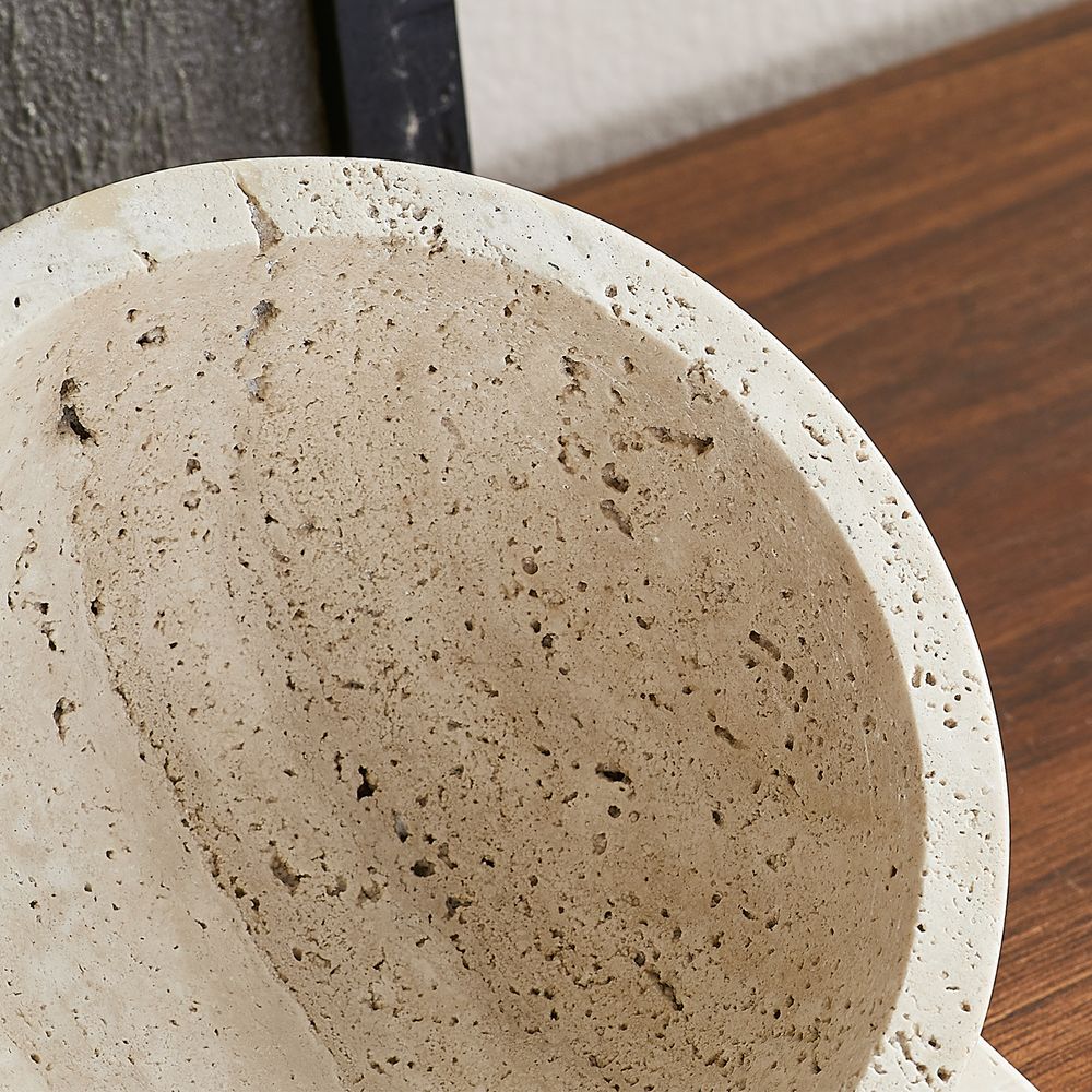 Travertine objects round