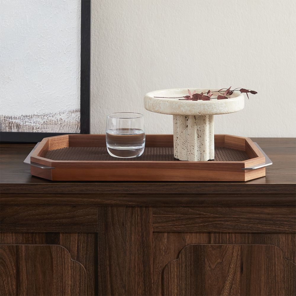 solid walnut serving tray