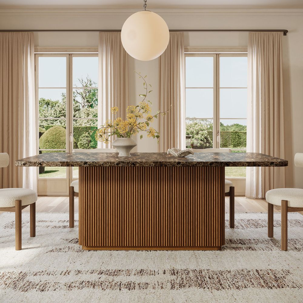84 Inch Marble Dining Table for Dinig Room