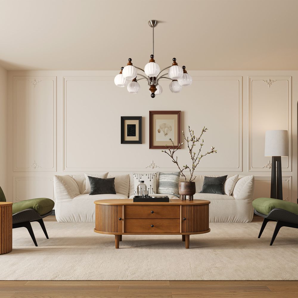 8 light 33 inch chandelier