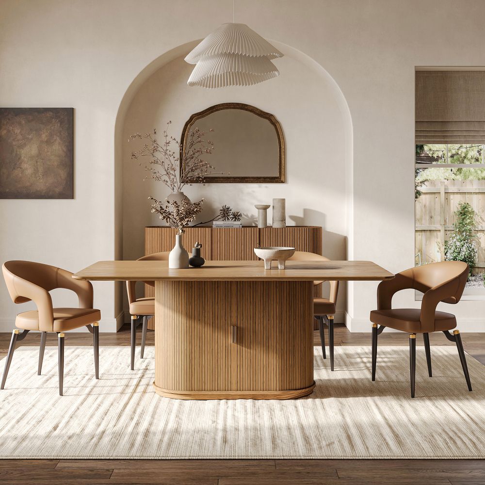 72" Brown Rectangular Dining Table with Storage for 4 to 6 Seats