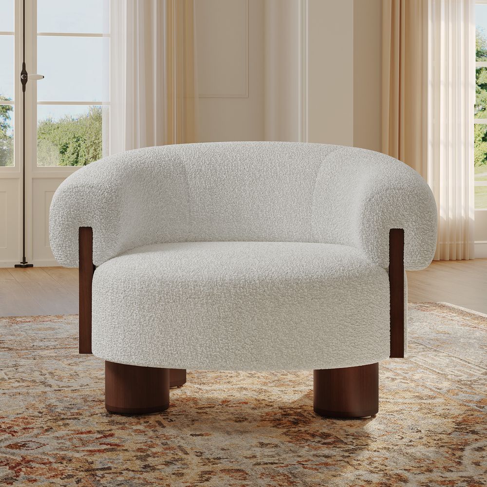 white accent chair