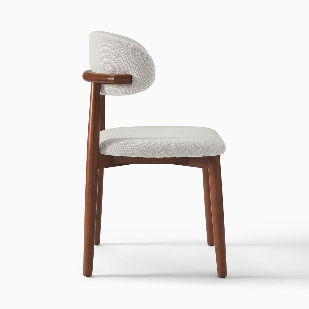Brown Dining Chair with Ash Wood Frame