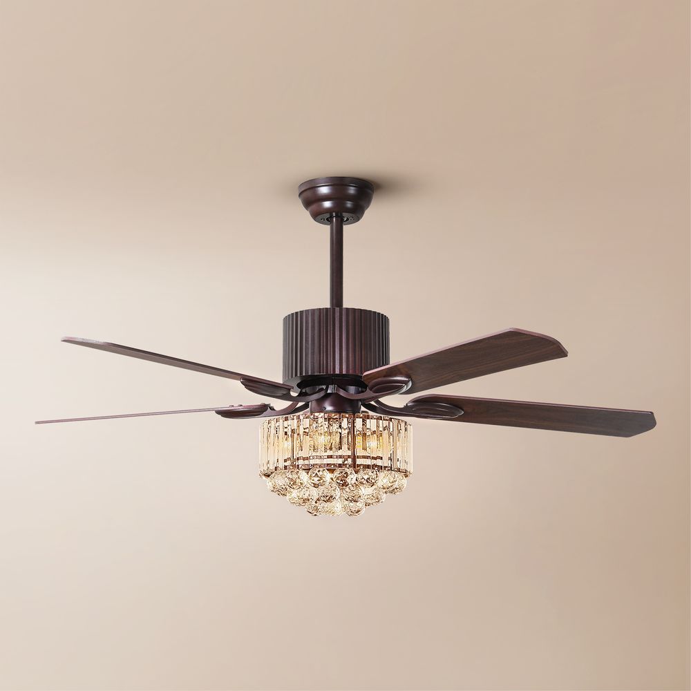 52" Ceiling Fan with glass lamp shad