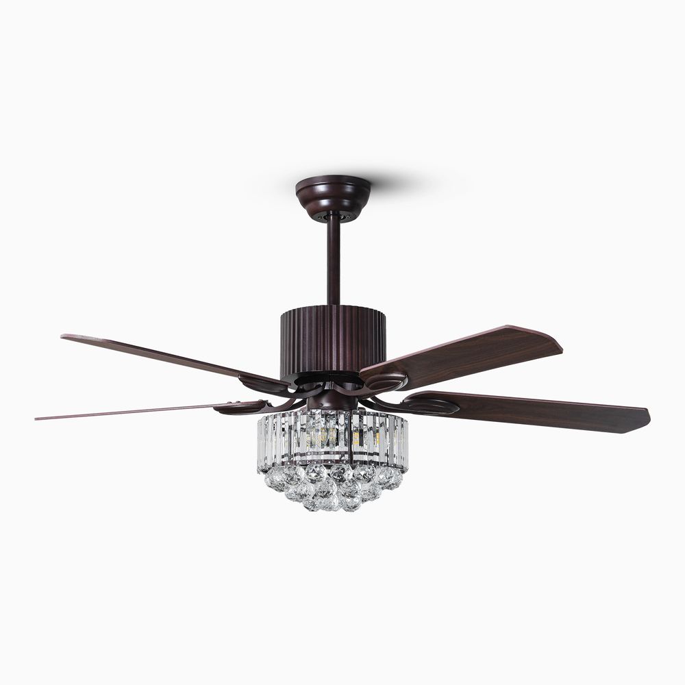 52" Ceiling Fan with glass lamp shad