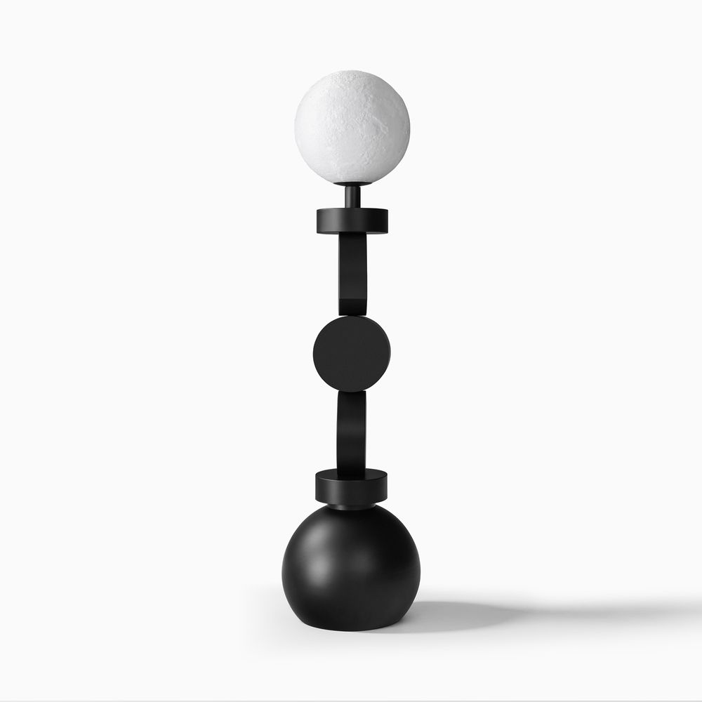 54" Floor Lamp with designed frame