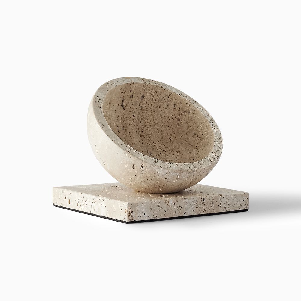 Travertine objects round