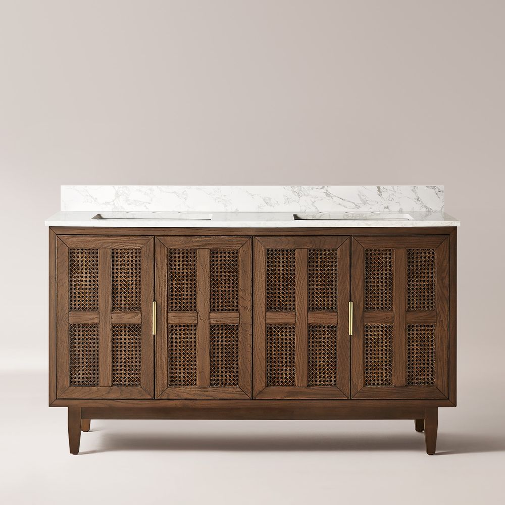 mid century modern bathroom vanity