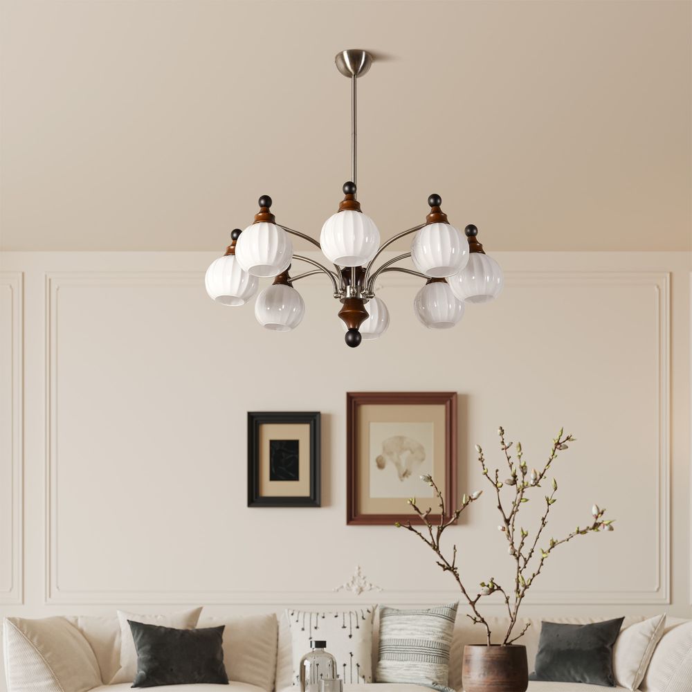 8 light 33 inch chandelier