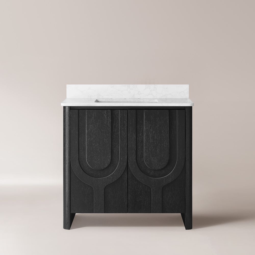 black 36 bathroom vanity