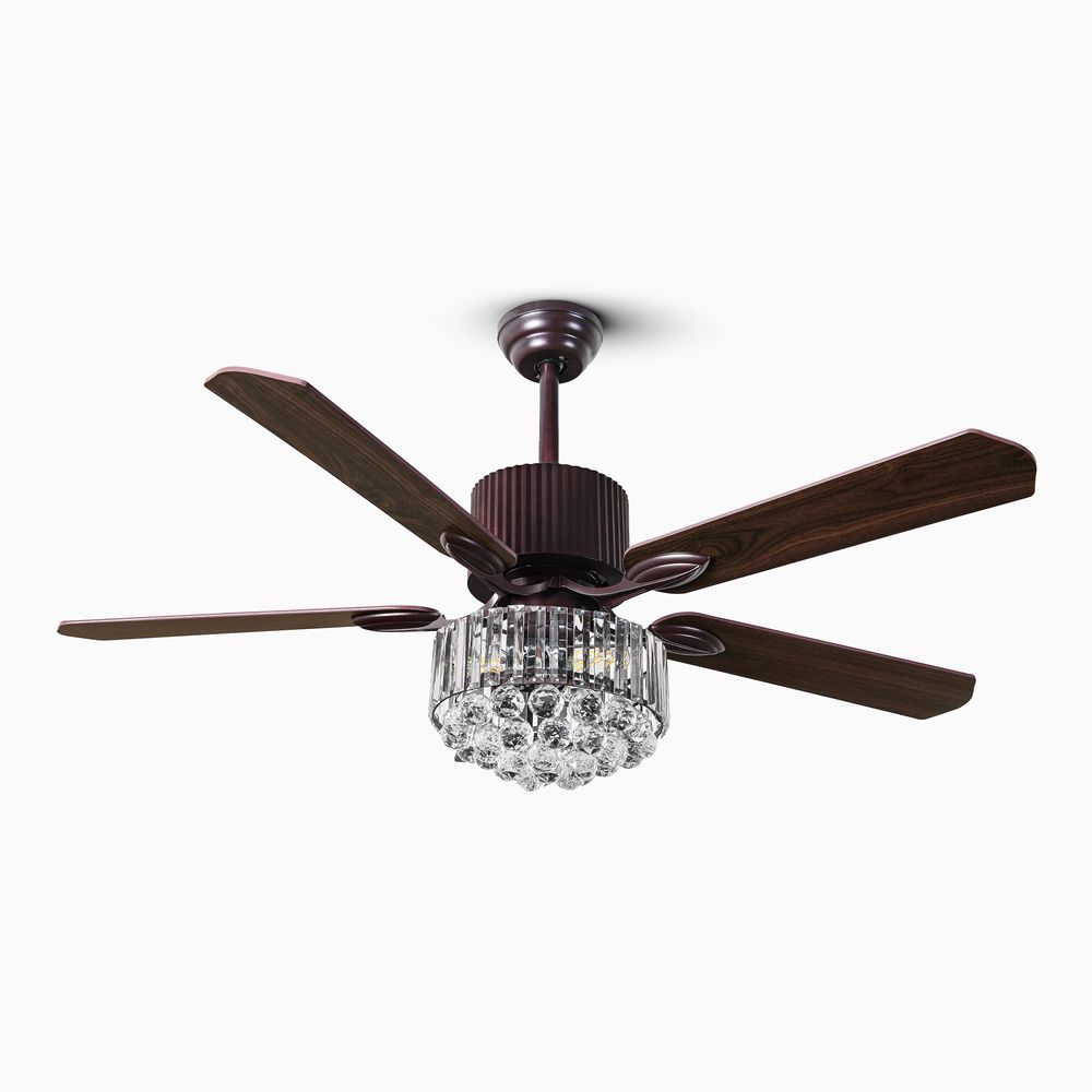 52" Ceiling Fan with glass lamp shad