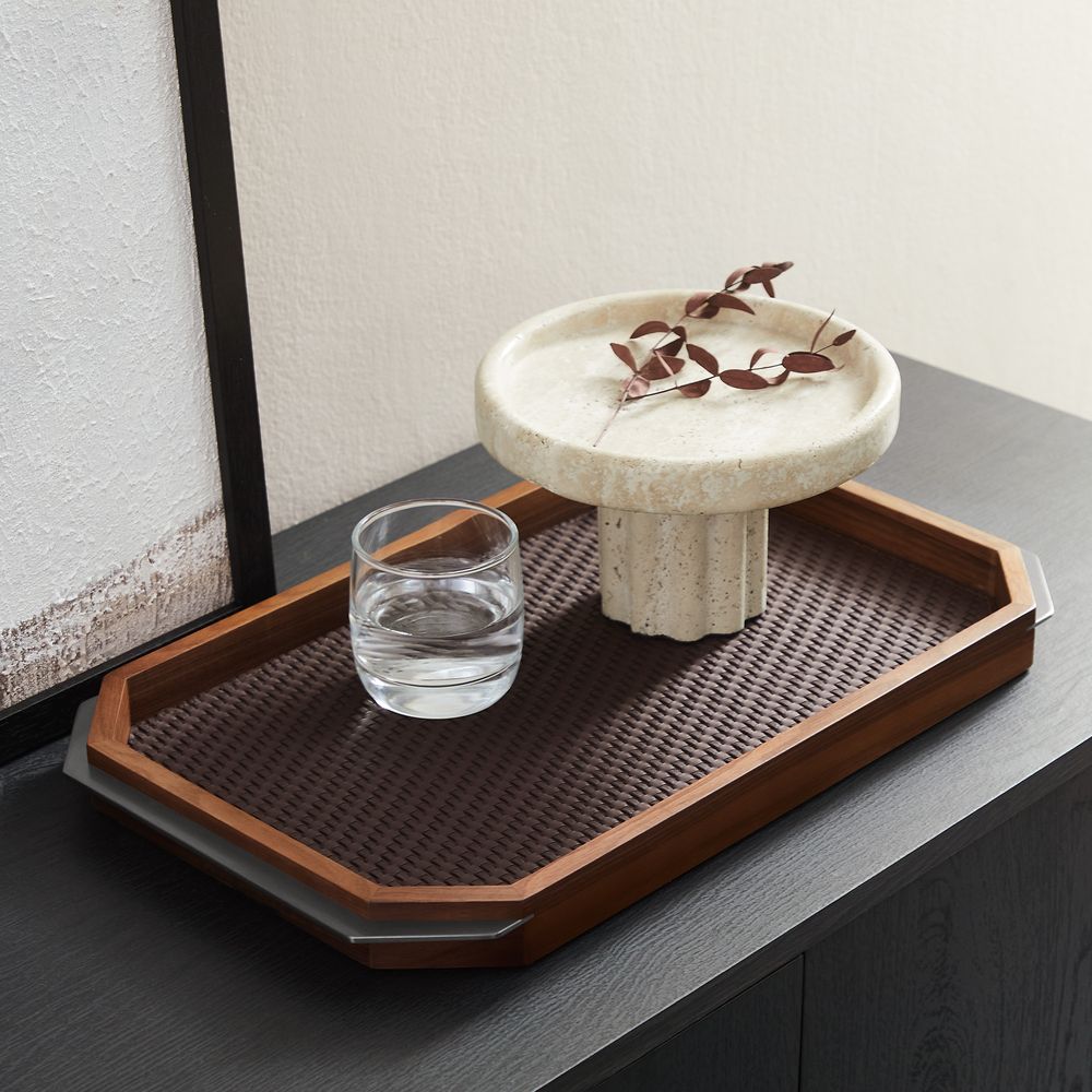 solid walnut serving tray