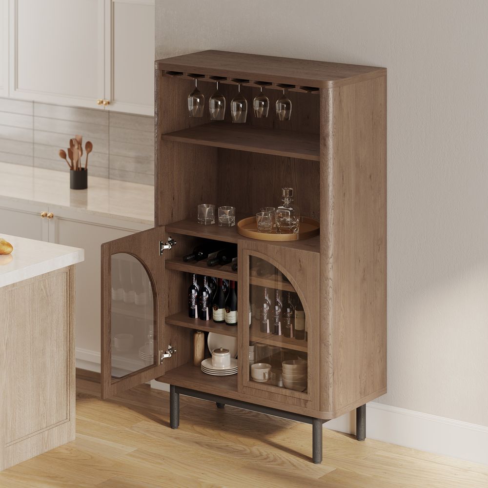 Alf 36" Wooden Home Bar Cabinet