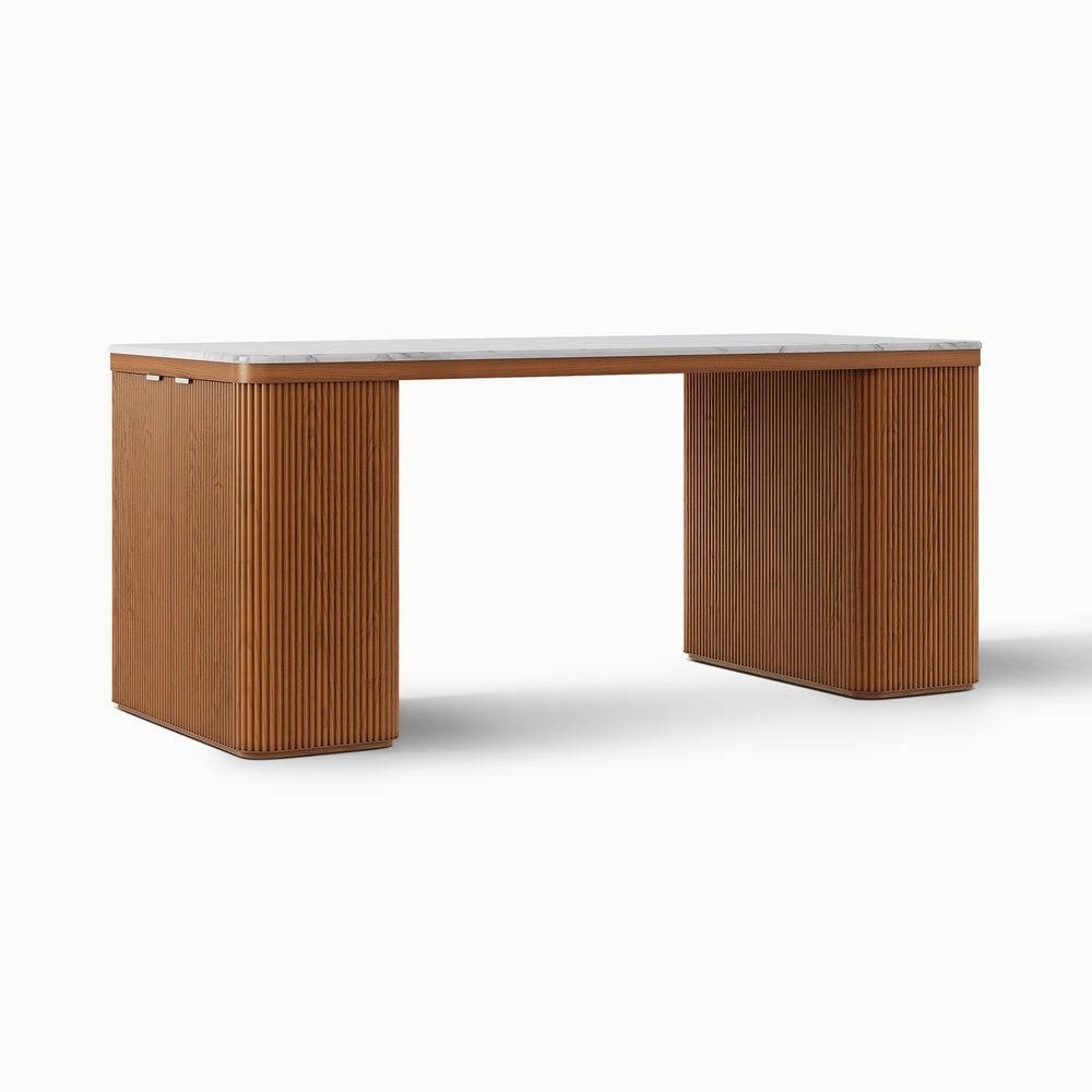 84" Brown Kitchen Island