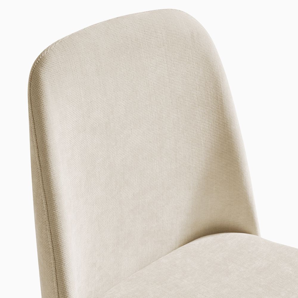 Wooden Dining Chairs Set with Cruved Back