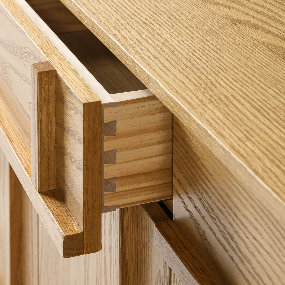 Natural credenza cabinet drawer