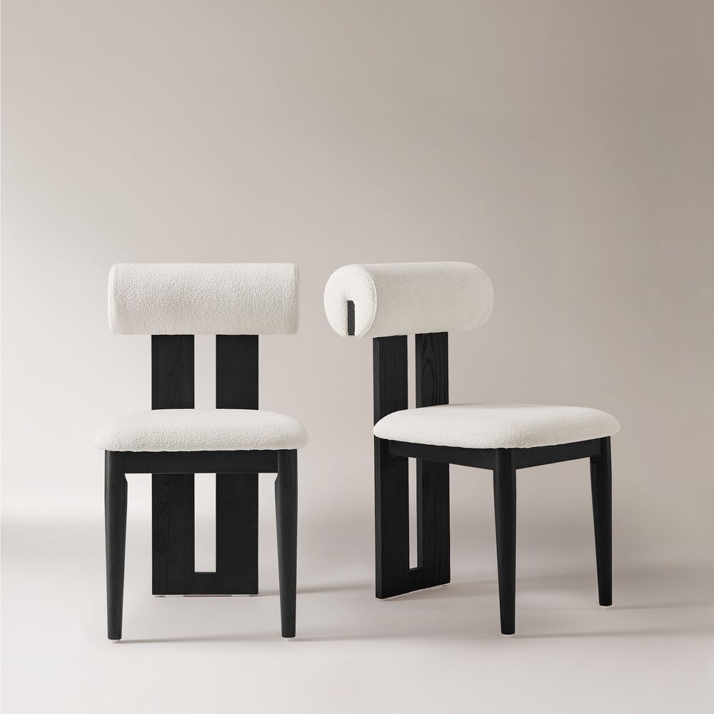 Ash Wood Dining Chair Set of 2