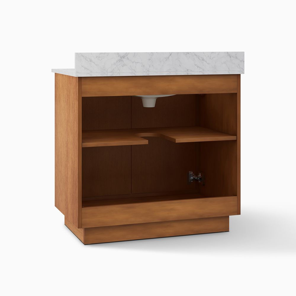 back of Single Bathroom Vanity