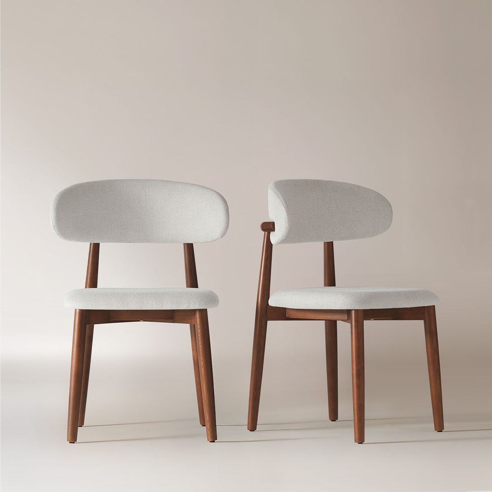 Modern Linen Fabric Upholstered Dining Chair