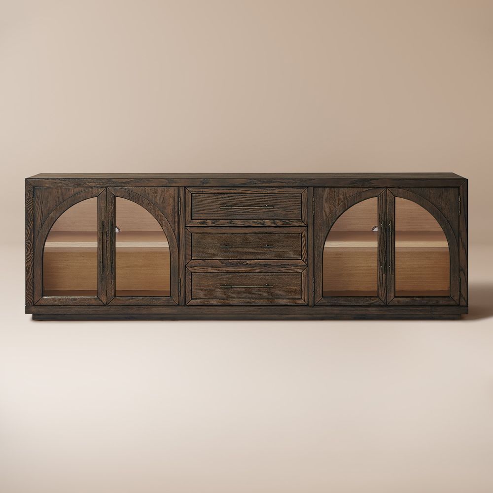 Dark Brown Oak TV Stand