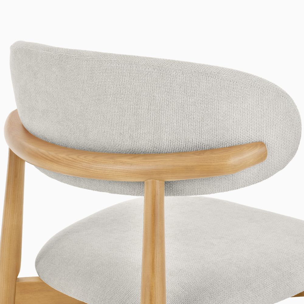 Ash Wood Dining Chair with Upholstery Back