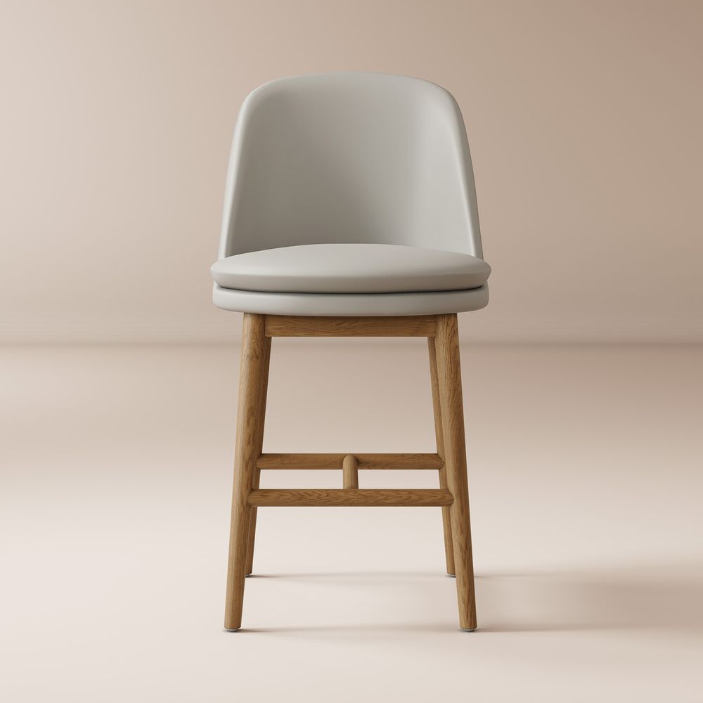 Modern Ash Wood Counter Bar Stool