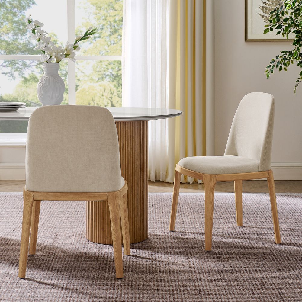Mid Century Modern Wooden Dining Chairs Set for Dining Room