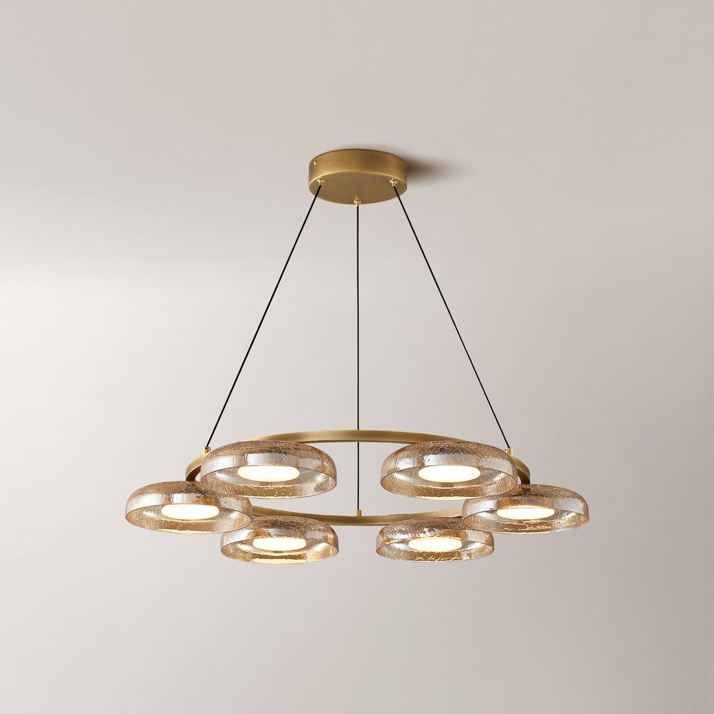 crackle glass pendant light