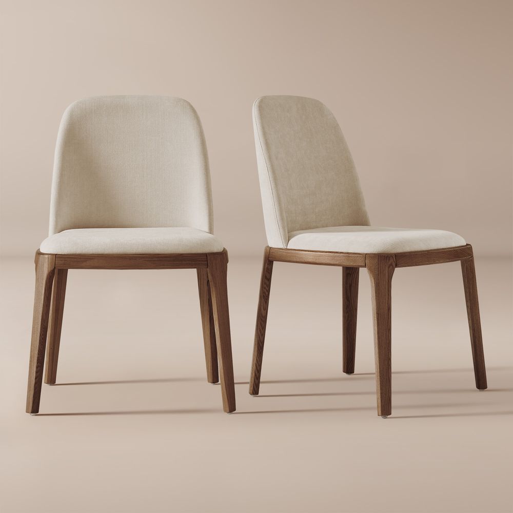 Ash Solid Wood Dining Chairs Set