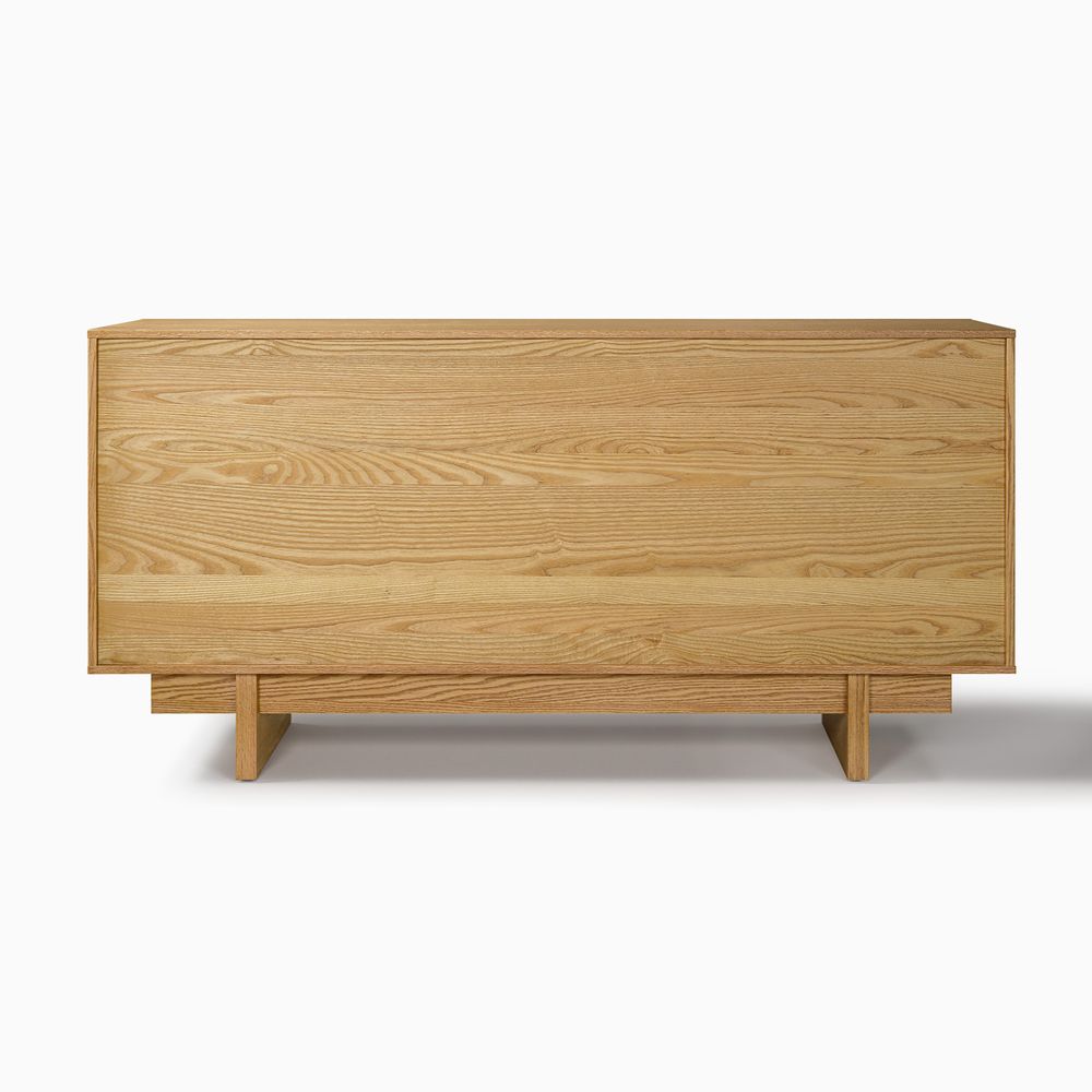 back of natural credenza cabinet
