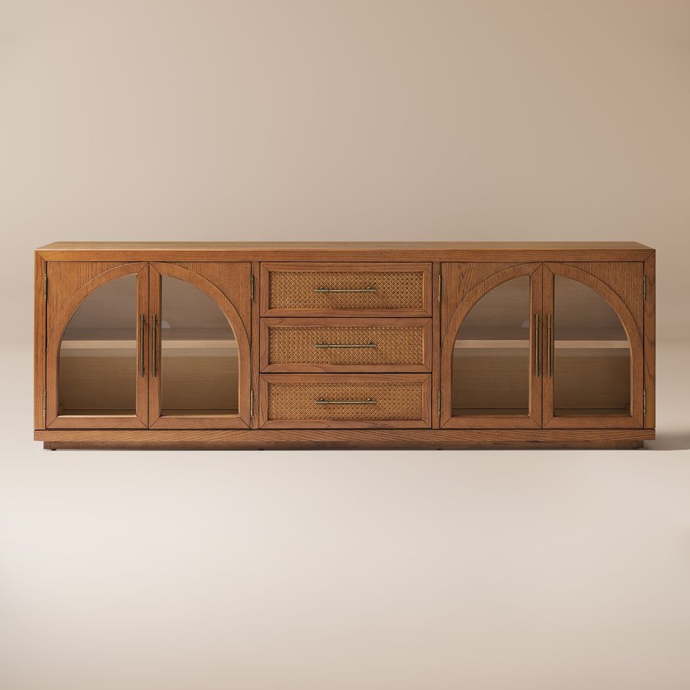 Brown Oak TV Stand