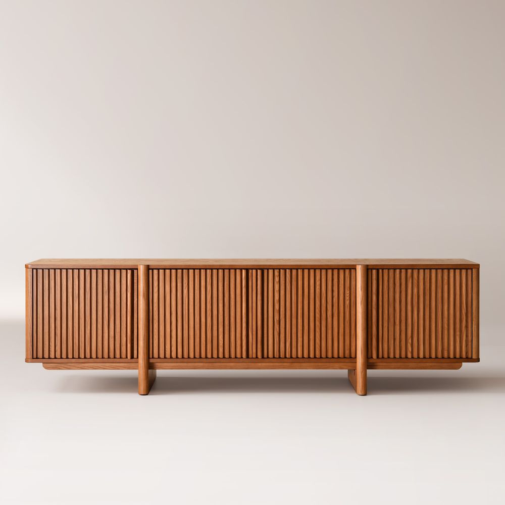 80 inch Ash Wood TV Stand