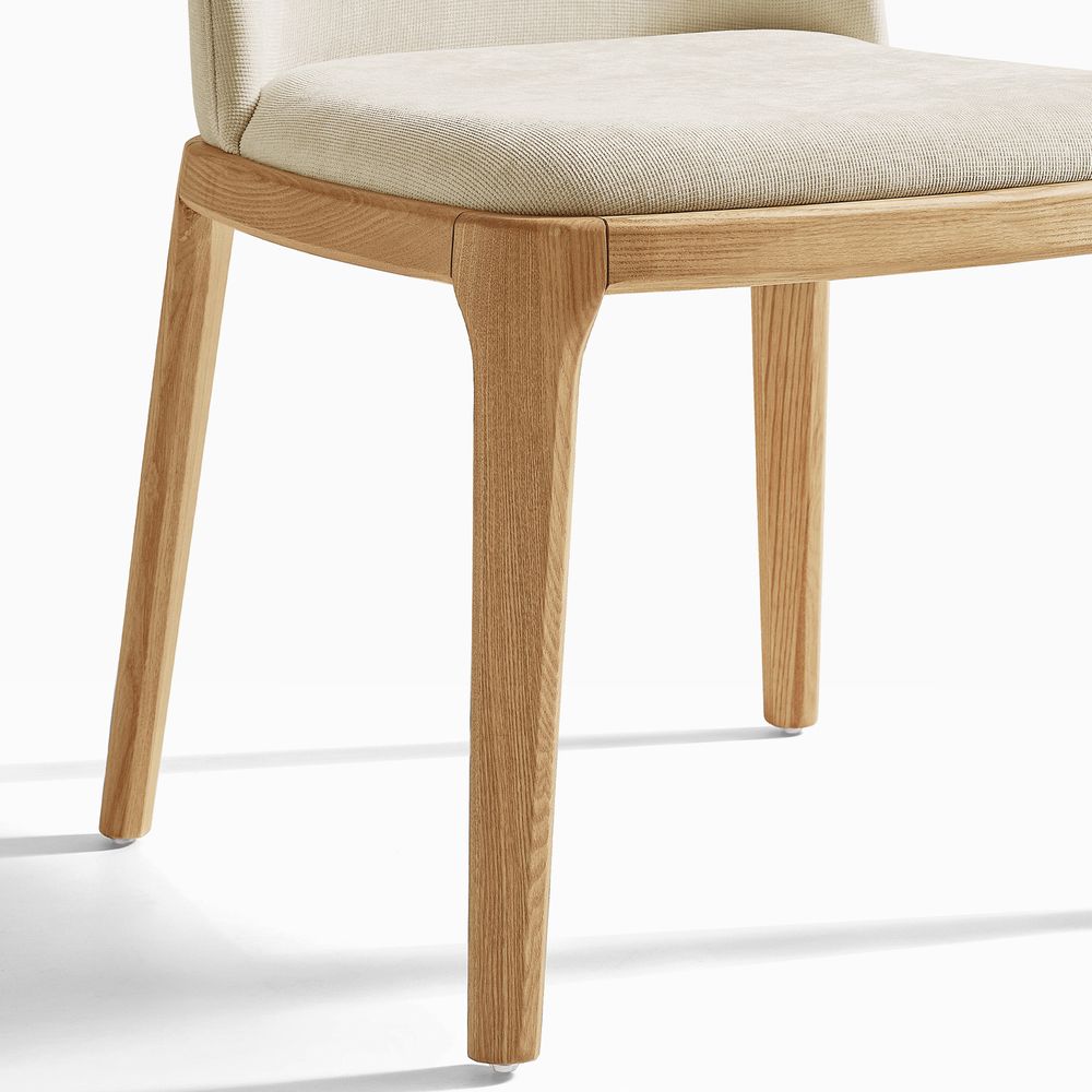 Natural Dining Chair with Ash Wood Frame