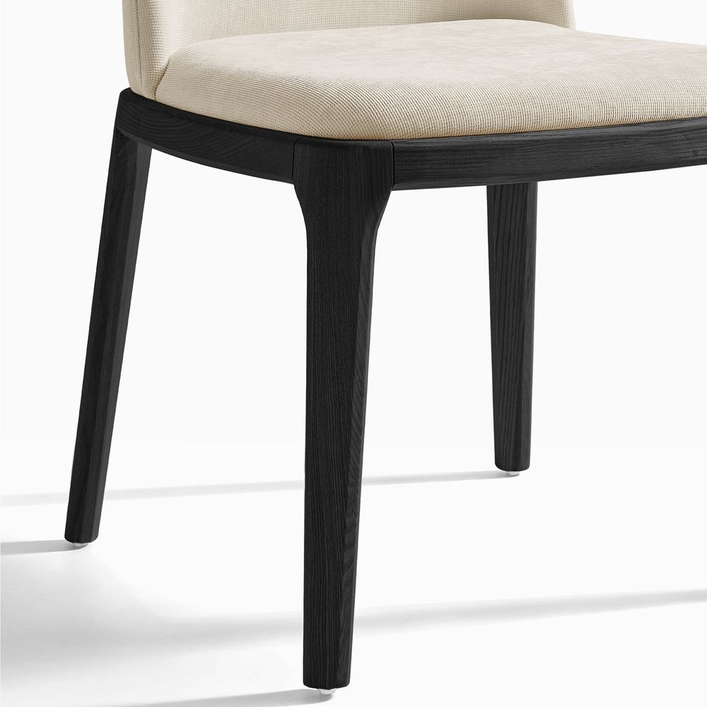 Mid Century Modern Wooden Dining Chairs with Ash Wood Frame