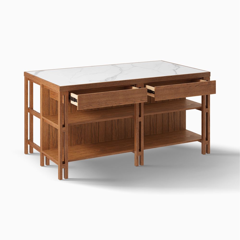 MCM 72" Sintered Stone Kitchen Island