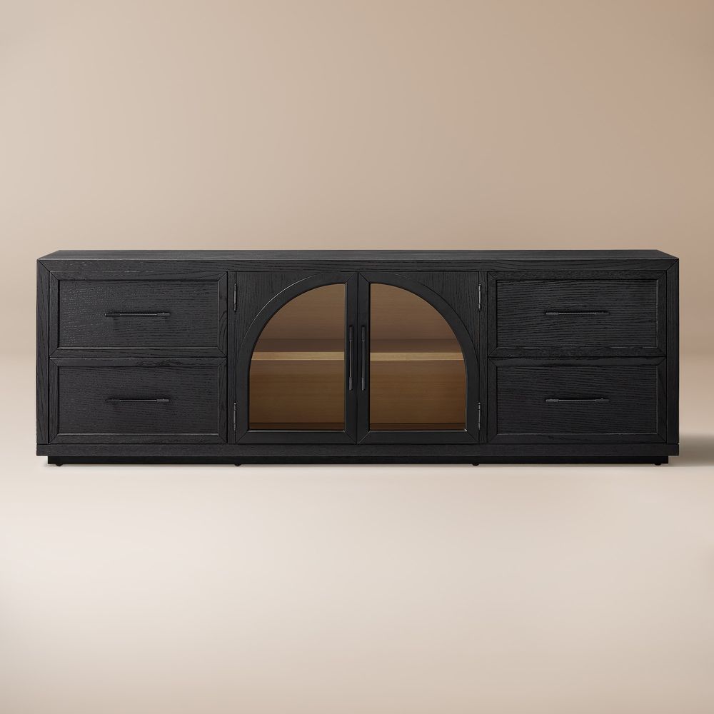 Black Oak Arch TV Stand