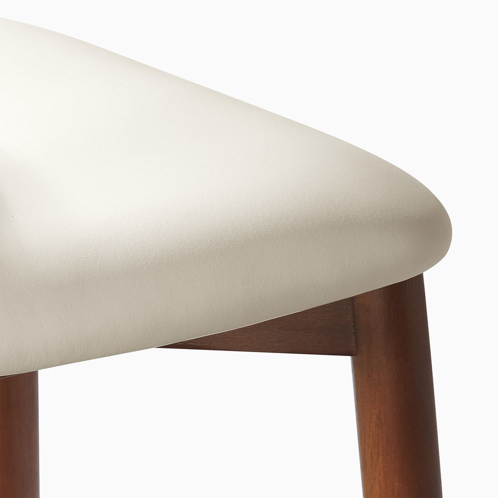 Solid Wood Dining Chair with PU Leather Upholstery