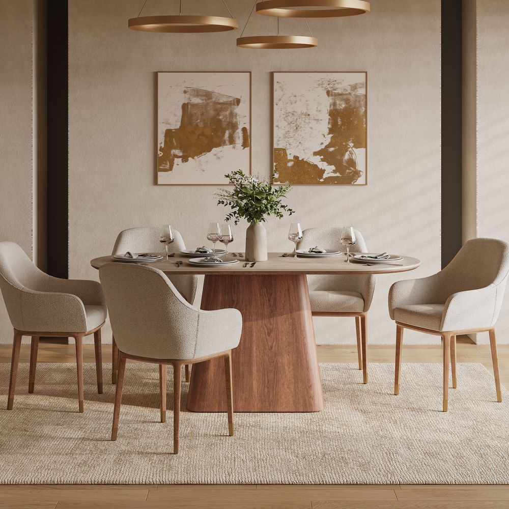 72 Inch Brown Dining Table