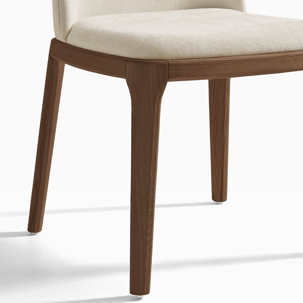Mid Century Modern Wooden Dining Chairs with Ash Wood Frame