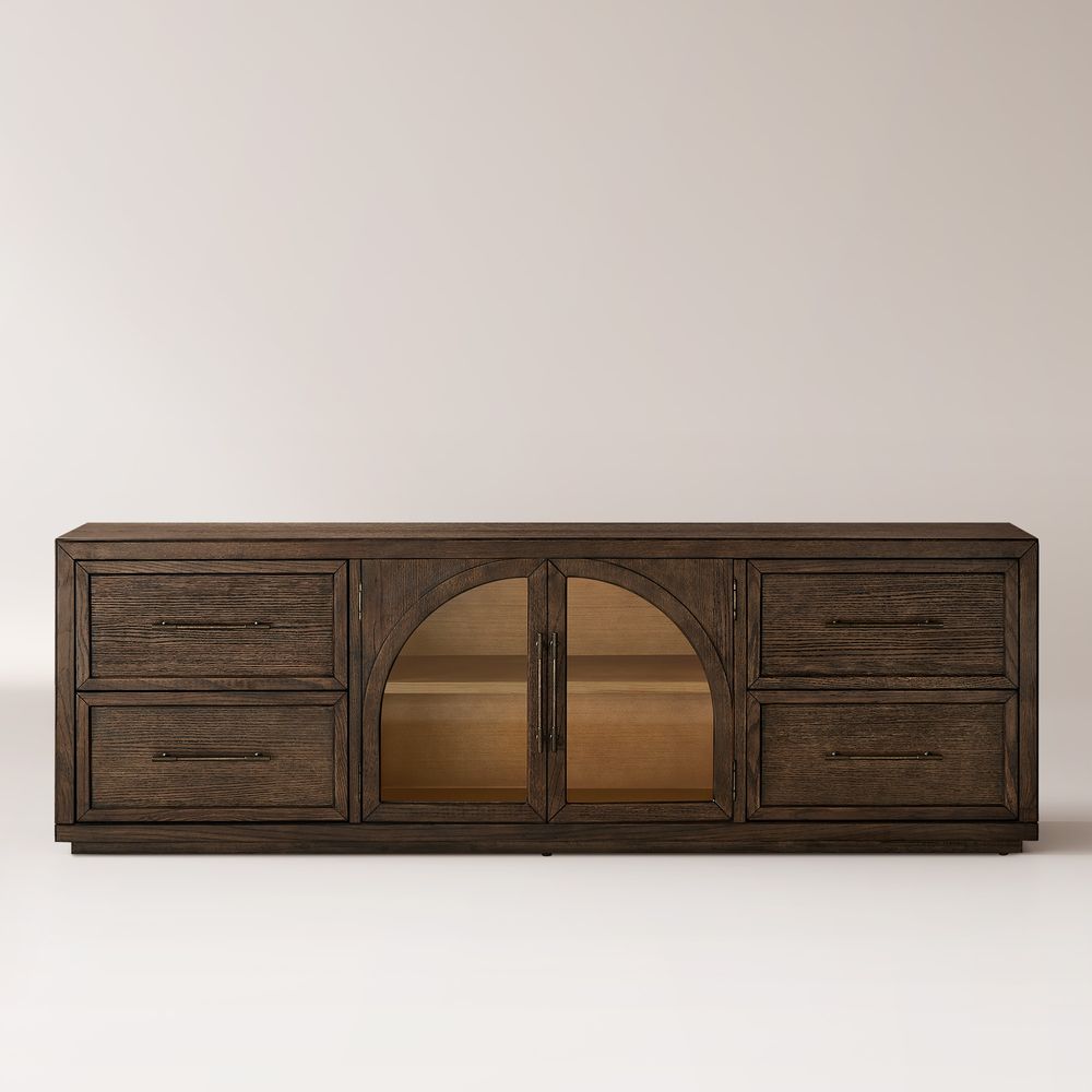 Dark Brown Oak TV Stand