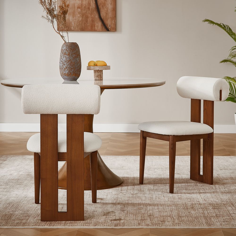 Mid Century Brown Dining Chair for Dining Room