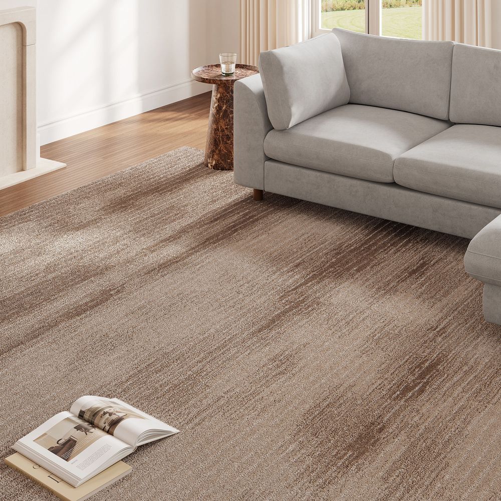 dark brown handwoven wool area rug