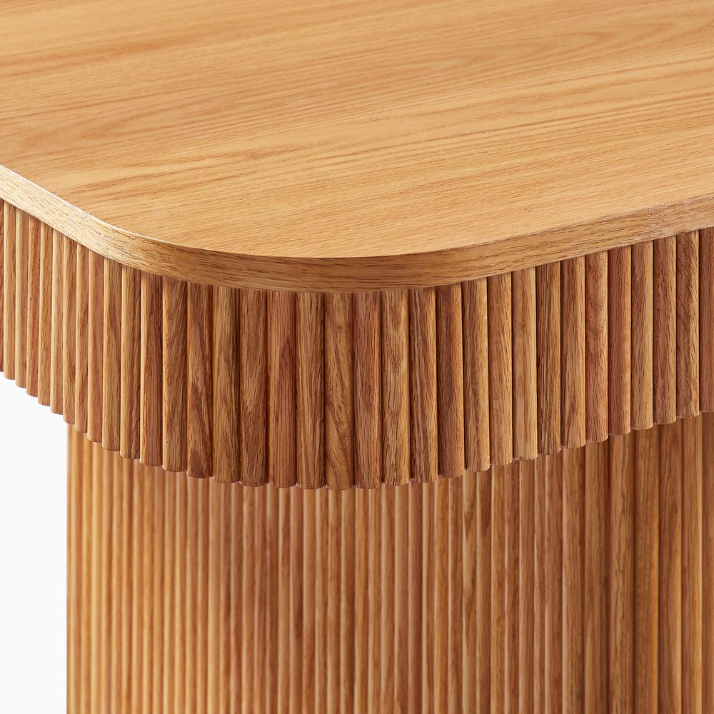 84" Natural Dining Table with Oak Veneer