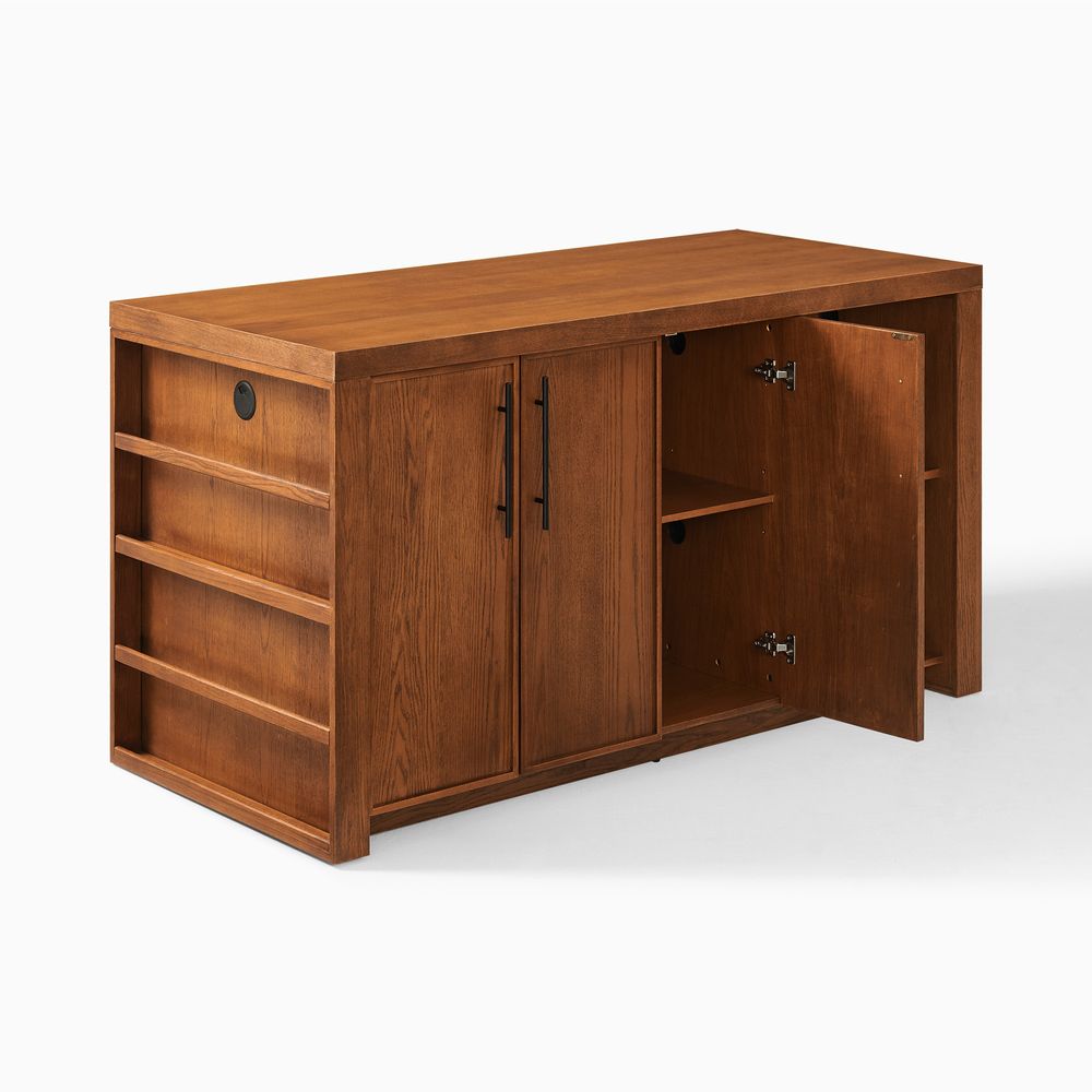 70 Inch Kitchen Island Multiple compartments and shelves for organized storage