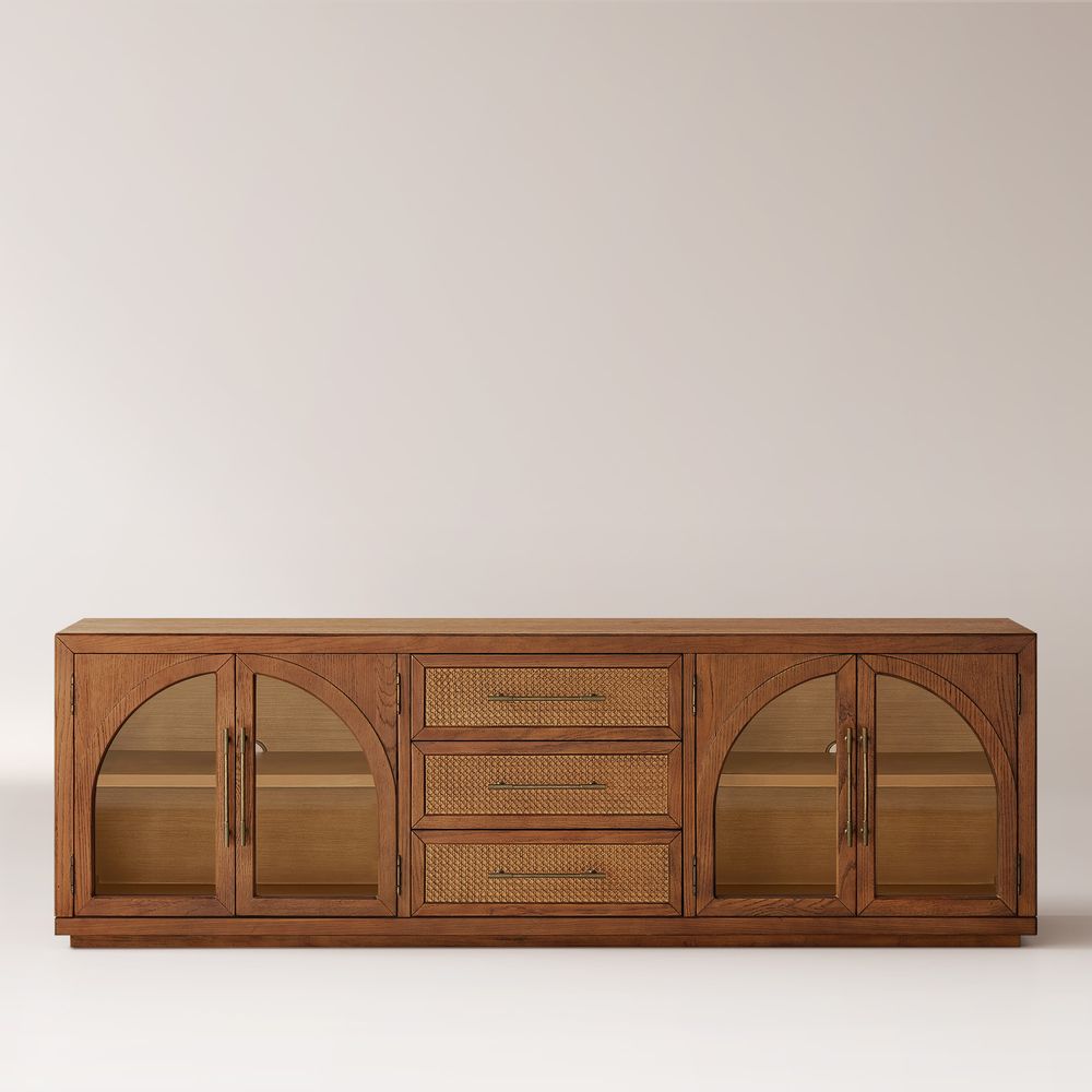 Brown Oak TV Stand